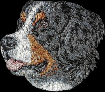 Artdog Bernski planšar - našitek v obliki psa, vezeni našitek, edinstvena dekoracija nahrbtnika znamke Art-Dog