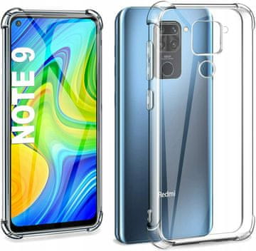 shumee Oklepni ovitek ZA xiaomi redmi note 9 | tanek ovitek iz silikonske gume, odporen proti udarcem + steklo
