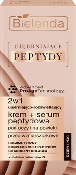 Bielenda Prof. Bielenda Firming Peptides učvrstitvena in posvetlitvena krema - peptidni serum 2v1 za oči in veke 15 ml