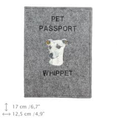 Artdog Whippet, angleški hrt - etui za pasji potni list, ovitek za dokumente, potovalno darilo znamke Art-Dog
