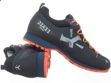shumee 21-11 - moški čevlji - ID9235 alpha LOW EVO vodoodporni jekleno oranžni vibram - pohodni čevlji 44 1/2