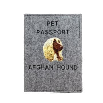 Artdog Afganistanski hrt - etui za pasji potni list, ovitek za dokumente, darilo za potovanje znamke Art-Dog