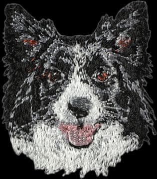 Artdog Border Collie - našitek v obliki psa, vezeni našitek, edinstvena dekoracija nahrbtnika znamke Art-Dog