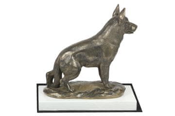 Artdog Nemški ovčar, alzaški ovčar - kipec psa, figurica na belem podstavku, pokal za pasjo razstavo Art-Dog