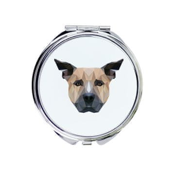 Staffordshire Bull Terrier, Staffik, Staffi - ogledalo s fotografijo in geometrijskim napisom