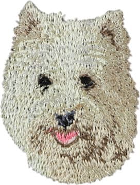 Artdog Cairn terier - našitek v obliki psa, vezeni našitek, edinstvena dekoracija nahrbtnika znamke Art-Dog