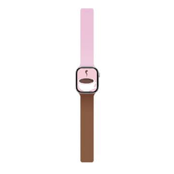 MOFT Pašček Moft Snap Duo za Apple Watch 1-5/6/7/8/9/10/11/SE/SE 2/SE 3 (38/40/41/42 mm) roza/rjave barve