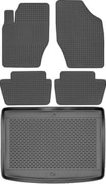 shumee Citroen C4 Hatchback od 2004-2009 komplet - gumijaste avtotesnine + zaščitna preproga za prtljažnik