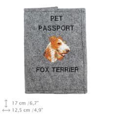 Artdog Žičasti fox terier - etui za pasji potni list, ovitek za dokumente, potovalno darilo znamke Art-Dog