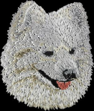 Artdog Nemški špic - našitek v obliki psa, vezeni našitek, edinstvena dekoracija nahrbtnika znamke Art-Dog