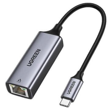 Ugreen Ugreen zunanja omrežna kartica RJ45 - USB tip C (1000 Mbps/ 1 Gbps) gigabitni Ethernet siva (CM199)