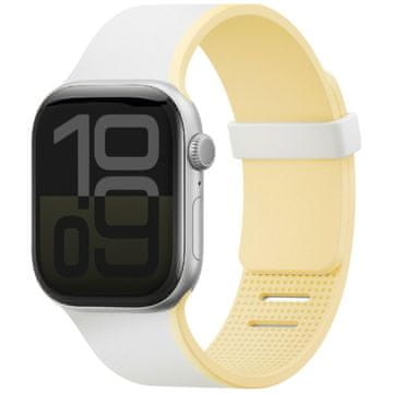UNIQ Uniq Revix IV Premium pašček za Apple Watch 42/41/40 mm Edition, reverzibilen, magneten, belo-rumen