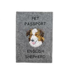 Artdog Angleški ovčar - etui za pasji potni list, ovitek za dokumente, darilo za popotnike znamke Art-Dog