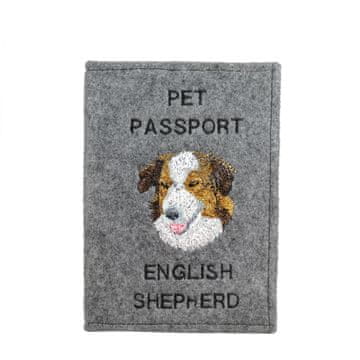 Artdog Angleški ovčar - etui za pasji potni list, ovitek za dokumente, darilo za popotnike znamke Art-Dog