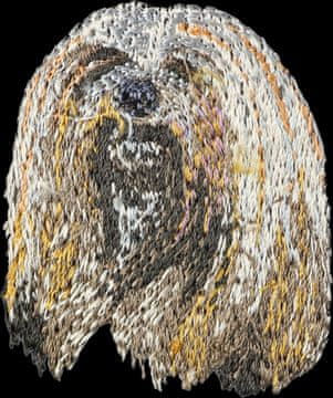 Artdog Lhasa Apso - našitek v obliki psa, vezeni našitek, edinstvena dekoracija nahrbtnika znamke Art-Dog