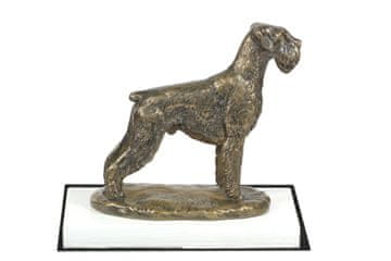 Artdog Šnavcer, Šnavcer I - kipec psa, figurica na belem podstavku, pokal za razstavo psov znamke Art-Dog