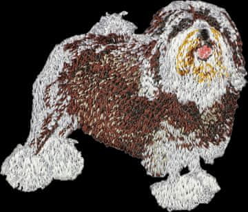 Artdog Löwchen, Löwchen - našitek v obliki psa, vezeni našitek, edinstvena dekoracija nahrbtnika Art-Dog