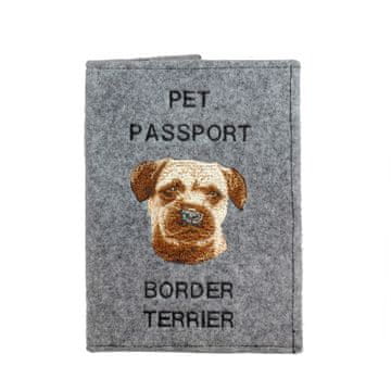Artdog Border terier - etui za pasji potni list, ovitek za dokumente, darilo za potovanje znamke Art-Dog