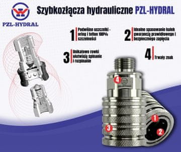 shumee Hidravlični hitri spojni vtič dolg M18x1,5 zunanji navoj evro (9100818W) (ISO 7241-A) hidravlični