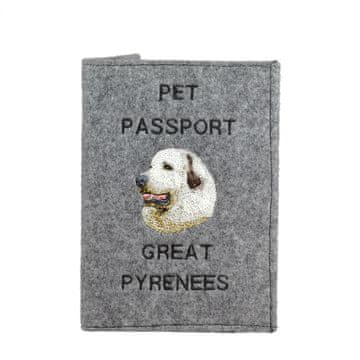 Artdog Veliki Pireneji - etui za pasji potni list, ovitek za dokumente, potovalno darilo znamke Art-Dog