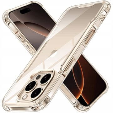 shumee Ovitek za iPhone 16 Pro, prozoren, odporen proti udarcem, oklepna zadnja stran + zaščitno steklo