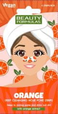 Beauty Formulas Beauty formulas Nose Pore Strips globinsko čistilni trakovi za nos - oranžni (1 paket - 6 kosov)