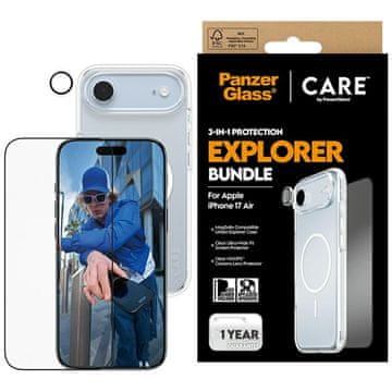 PanzerGlass Zaščitni komplet za nego PanzerGlass Flagship Explorer 3v1 ovitek + steklo + leča za iPhone Air