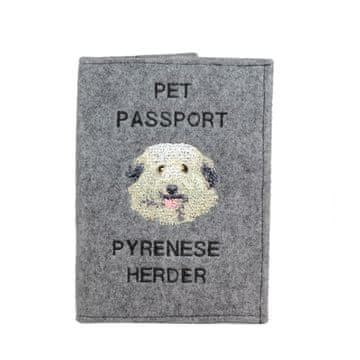 Artdog Pirenejski ovčar - etui za potni list, ovitek za dokumente, darilo za potovanje znamke Art-Dog