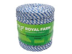 shumee Pletena žica za električni polnilnik 3mm, 2x0,20mm Cu, 4x0,20mm SS belo-modra 400m, Royal Farm