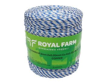 shumee Pletena žica za električni polnilnik 3mm, 2x0,20mm Cu, 4x0,20mm SS belo-modra 400m, Royal Farm