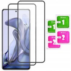 shumee 2-delni komplet kaljenega stekla za Xiaomi 11T / 11T PRO, celozaslonski zaslon, 9H zaščitno 5D