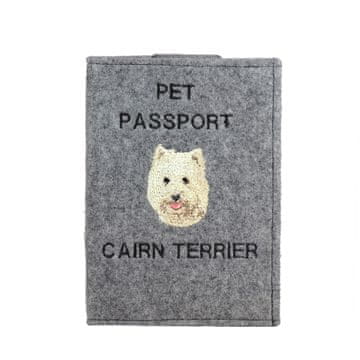 Artdog Cairn terier - etui za pasji potni list, ovitek za dokumente, potovalno darilo znamke Art-Dog