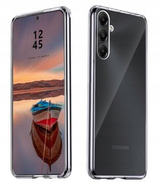shumee Tanek ovitek za Samsung Galaxy S24, prozoren ovitek, prozorna zadnja stran + zaščitno steklo