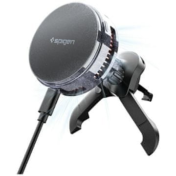 Spigen Držalo za avtomobilsko prezračevalno režo Spigen Essential Inductive Qi2.2 25W MagSafe, črno