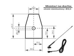 ANTÉNA Antena Blow FMD340 zlomljena, za avto, AM/FM