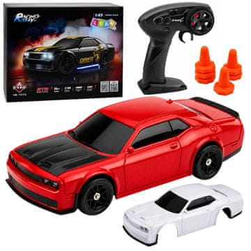 slomart RC športni avto za drift s snemljivo karoserijo 4WD rdeč 1:43