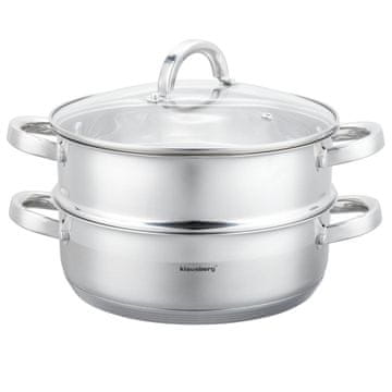 slomart Kuhinjski lonec za kuhanje na pari, jeklo, komplet 3 delni, ø24cm - 3,5l