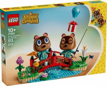 Animal LEGO Animal Crossing 77059 Timmy & Tommy na sprehodu, 173 kock