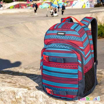 Target Šolska torba za 3 triado HIPSTER Blue/Red 28734
