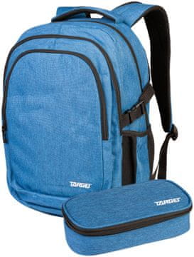 Target Šolska torba za 2 triado URB-X Melange Blue 28716
