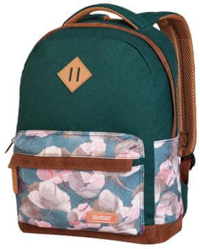 Target CANVAS Floral Green 26777 - Šolski nahrbtnik, šolska torba