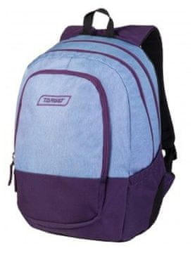 Target Šolska torba 3ZIP Violet Melange 26643 - šolski nahrbtnik,