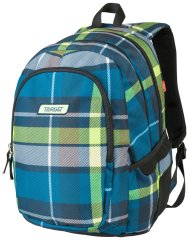 Target 3ZIP Check Green 21880 - šolski nahrbtnik, šolska torba