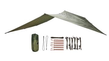 shumee Ponjava Bushmen easy Tarp 4x3 zelena 3,0×2,9 m, 19 zank s pripomočki
