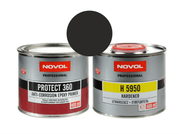 NOVOL Protect 360 - črni epoksidni temeljni premaz proti koroziji 0,4 + 0,4 l