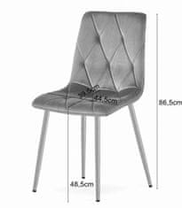 BE Komplet mize NP 120x80cm Sonoma Oak + 4 sivi stoli LIBRA