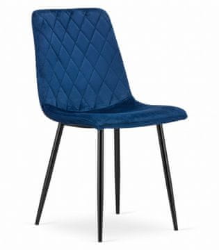 BE TURIN stol - temno moder žamet x 1