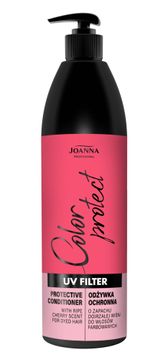 shumee Joanna Professional balzam za zaščito pred UV-žarki z vonjem zrele češnje za barvane lase, 1000 ml