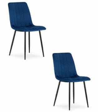 shumee Lava stol - temno moder žamet x 2