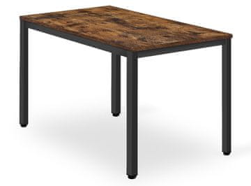 shumee Miza Tessa 120 cm x 60 cm - rustikalna / črne noge